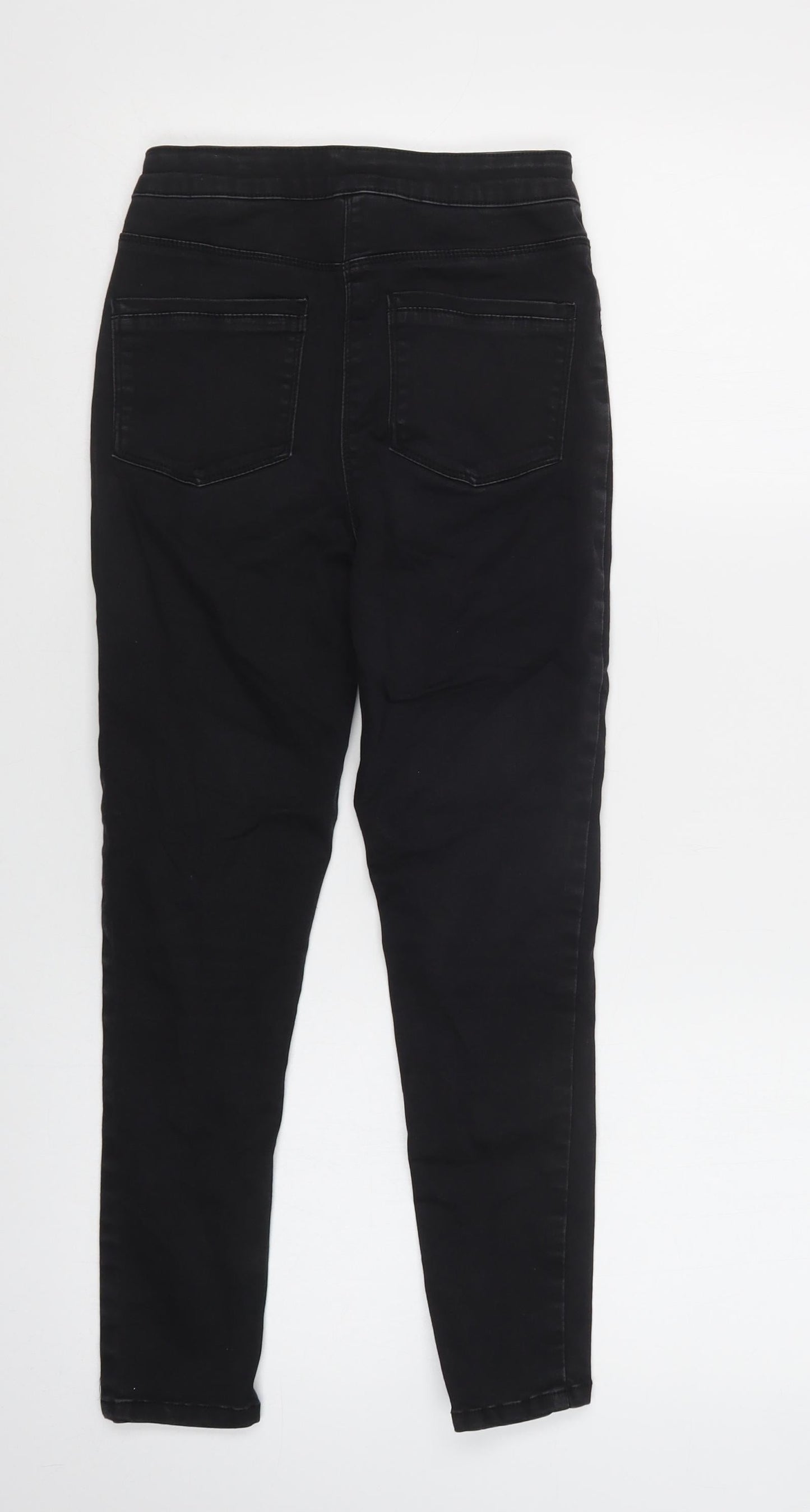 Matalan Girls Black  Cotton Skinny Jeans Size 11 Years  Regular Button
