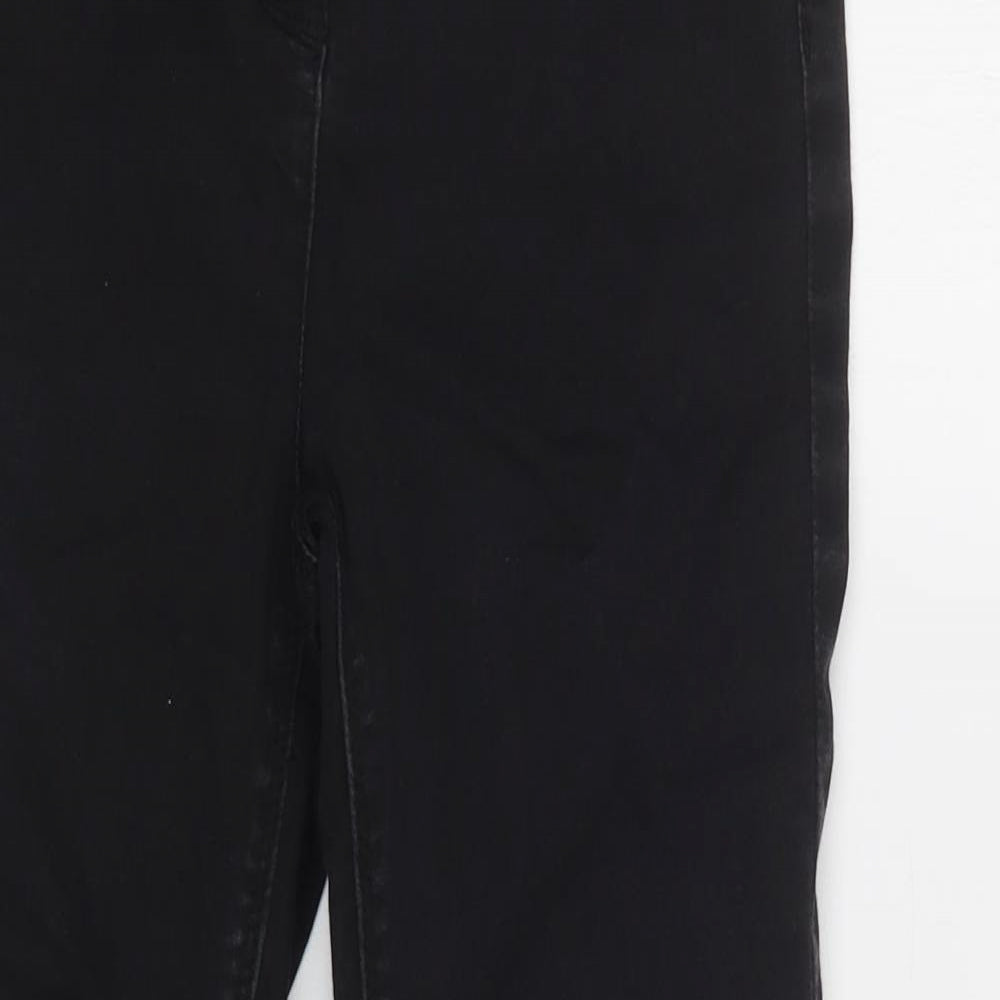 Matalan Girls Black  Cotton Skinny Jeans Size 11 Years  Regular Button