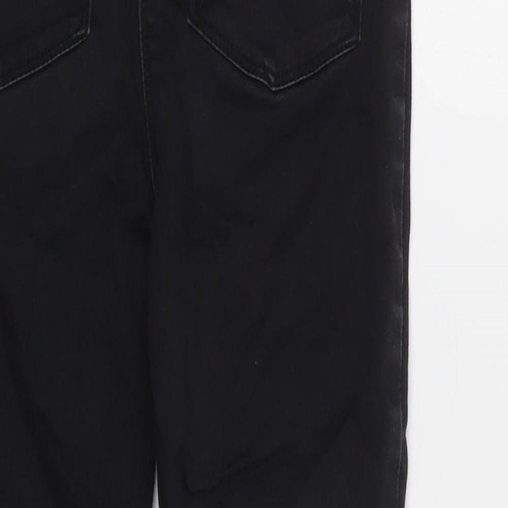 Matalan Girls Black  Cotton Skinny Jeans Size 11 Years  Regular Button