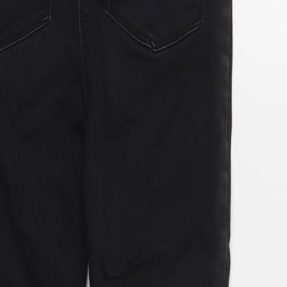 Matalan Girls Black  Cotton Skinny Jeans Size 11 Years  Regular Button