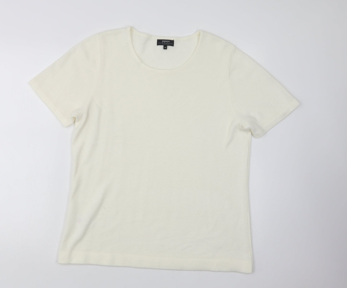 Womens UK Size 18 Papaya Ivory Pullover Jumper