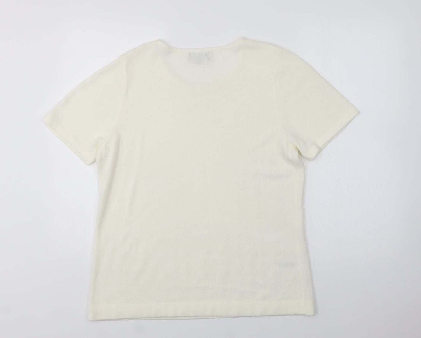 Womens UK Size 18 Papaya Ivory Pullover Jumper