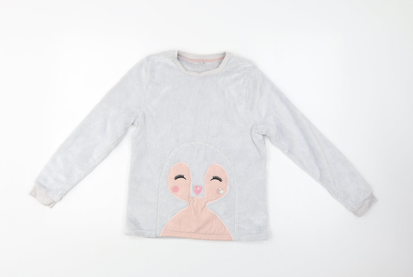 George Girls Grey  Polyester Top Pyjama Top Size 11-12 Years