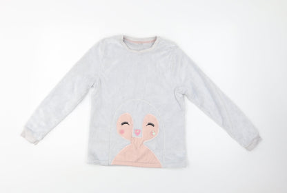 George Girls Grey  Polyester Top Pyjama Top Size 11-12 Years