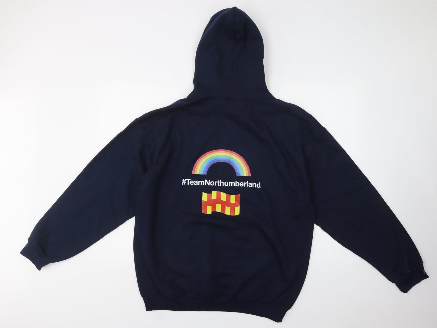 Gildan Womens Blue  Cotton Pullover Hoodie Size L   - Northumberland