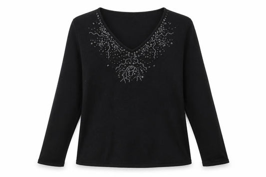 Womens UK Size L Bm Collection Black Pullover Jumper