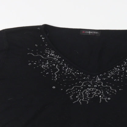 Womens UK Size L Bm Collection Black Pullover Jumper