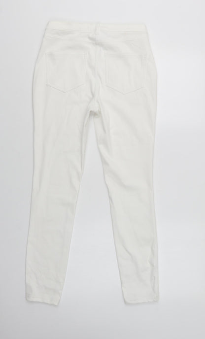 NEXT Womens White  Cotton Jegging Jeans Size 8 L28 in Regular