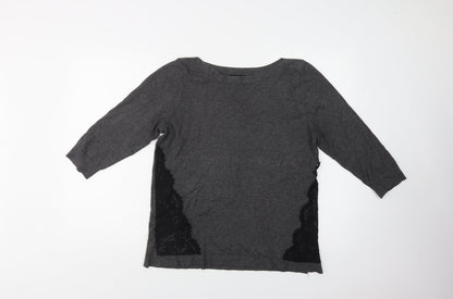 Womens UK Size 14 Papaya Grey Pullover Jumper