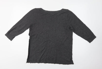 Womens UK Size 14 Papaya Grey Pullover Jumper