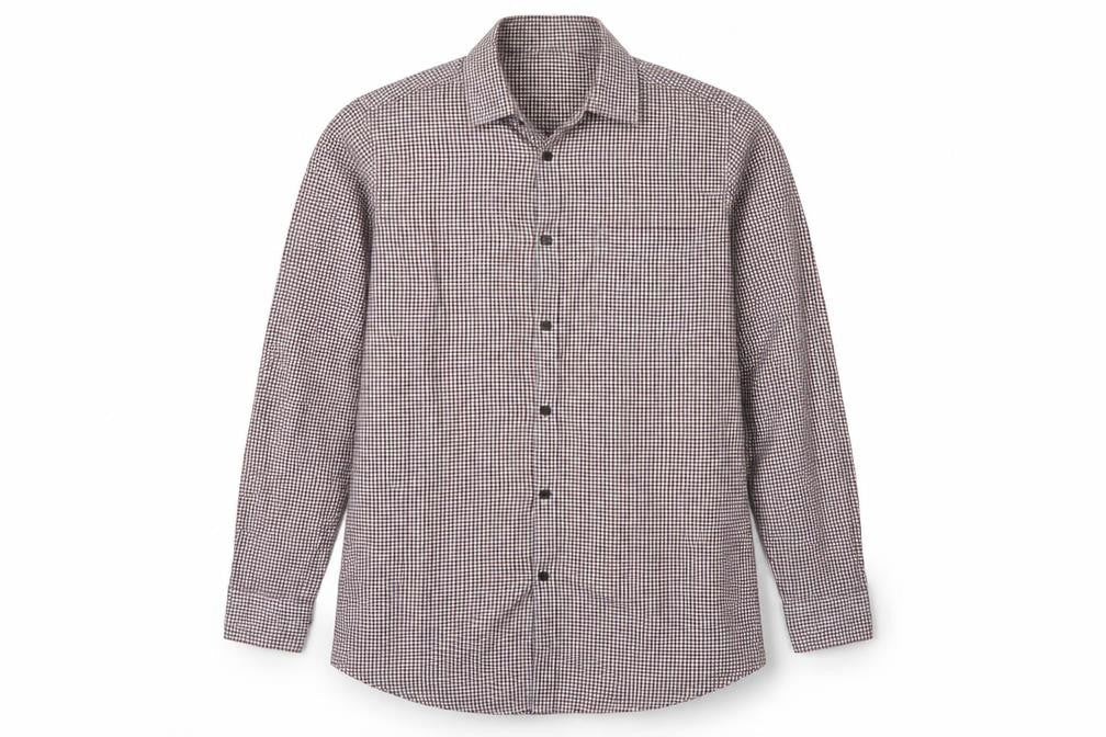 Mens UK Size 15 Matalan Red  Button-Up Long Sleeve Casual Shirt