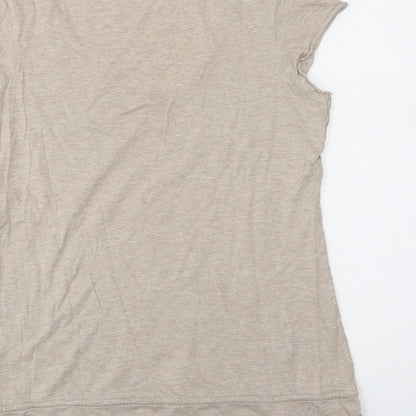 Womens UK Size 10 M&S Beige Basic Blouse