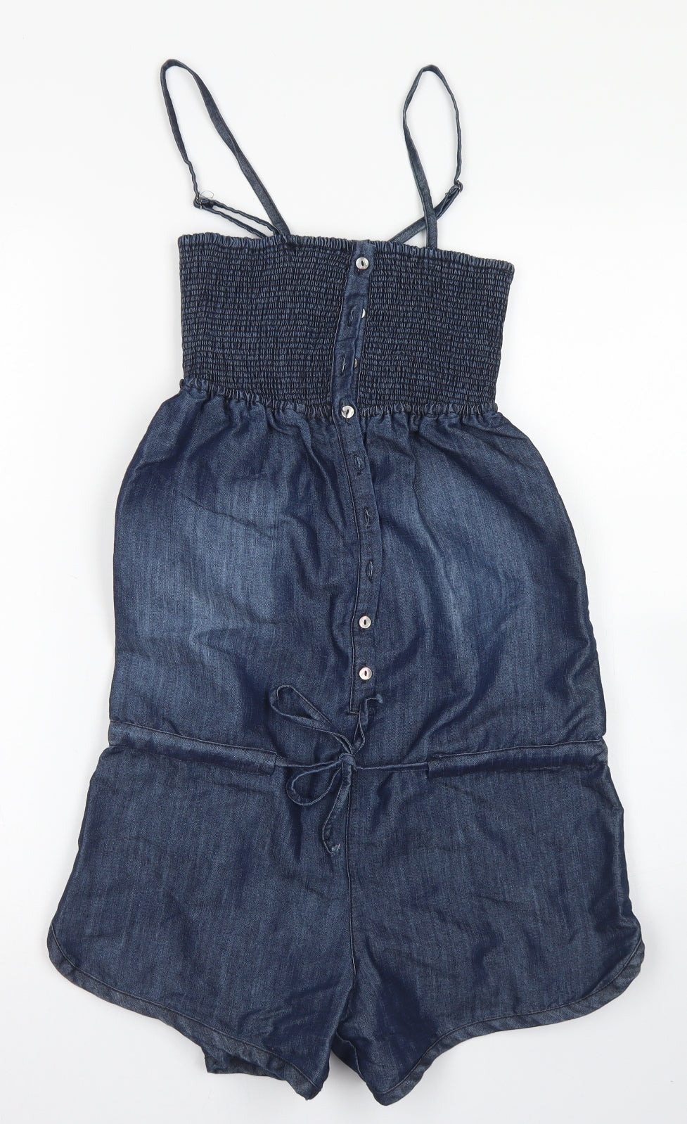 Denim Co Womens Blue  Cotton Playsuit One-Piece Size 8