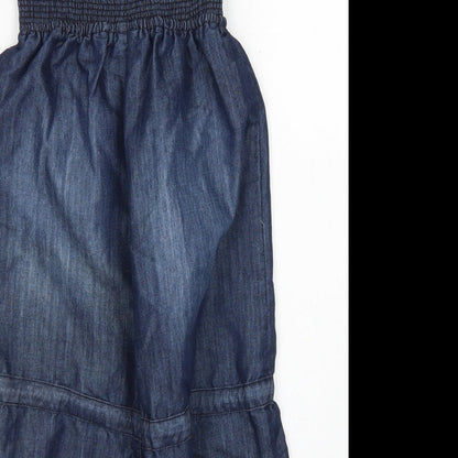 Denim Co Womens Blue  Cotton Playsuit One-Piece Size 8