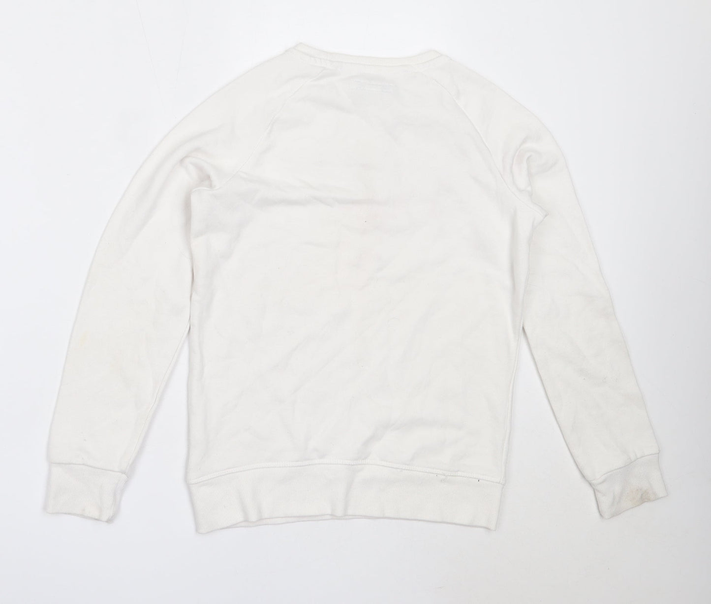 Primark Girls White  Cotton Pullover Sweatshirt Size 12-13 Years