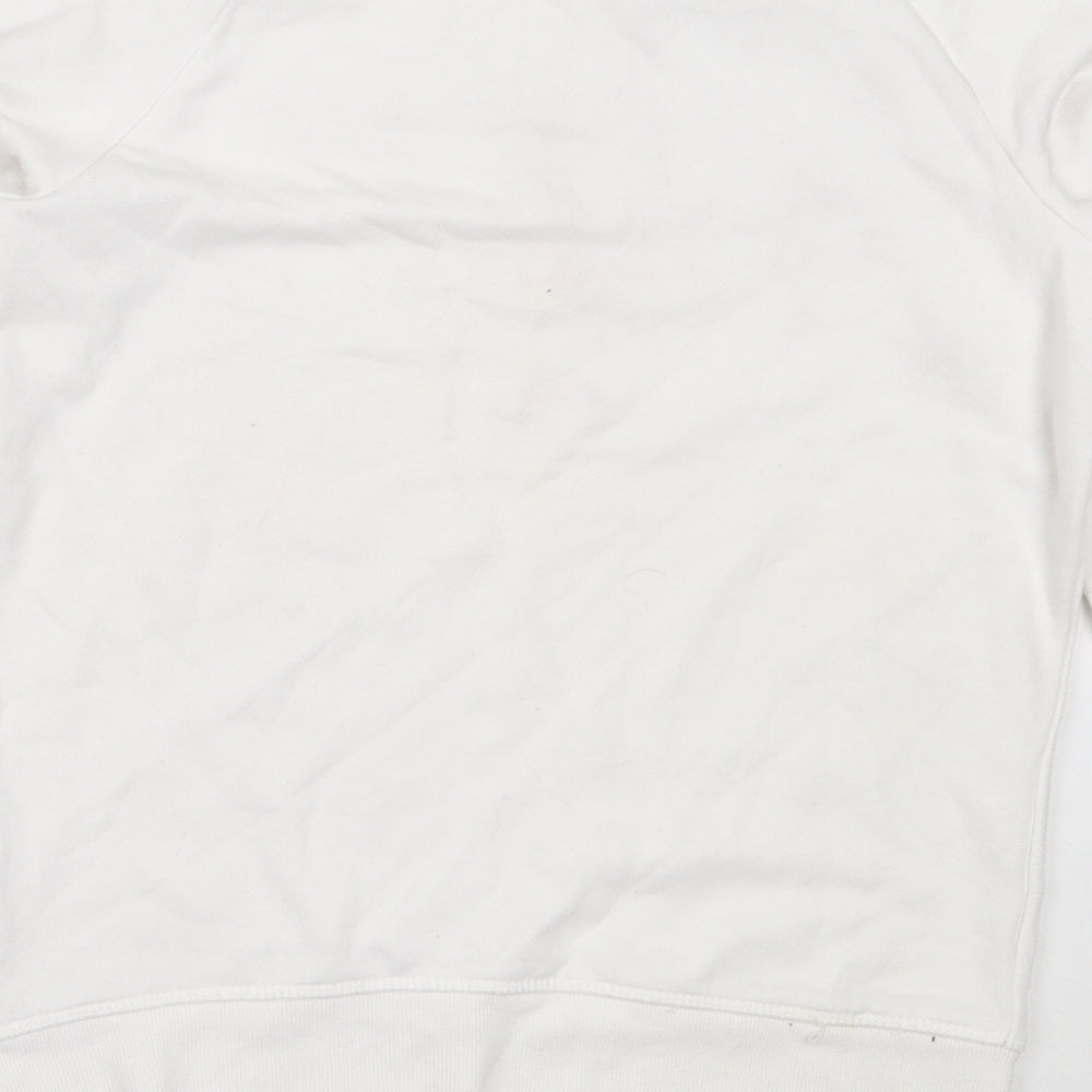 Primark Girls White  Cotton Pullover Sweatshirt Size 12-13 Years