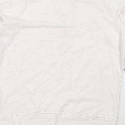 Primark Girls White  Cotton Pullover Sweatshirt Size 12-13 Years