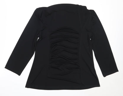 Womens UK Size 14 Saloos Black Basic Blouse