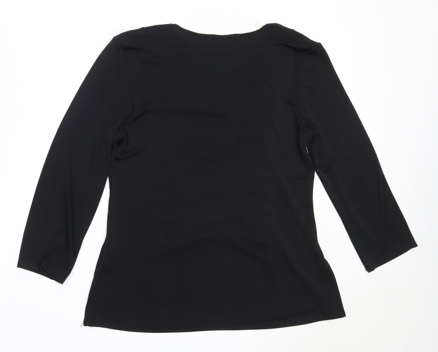 Womens UK Size 14 Saloos Black Basic Blouse