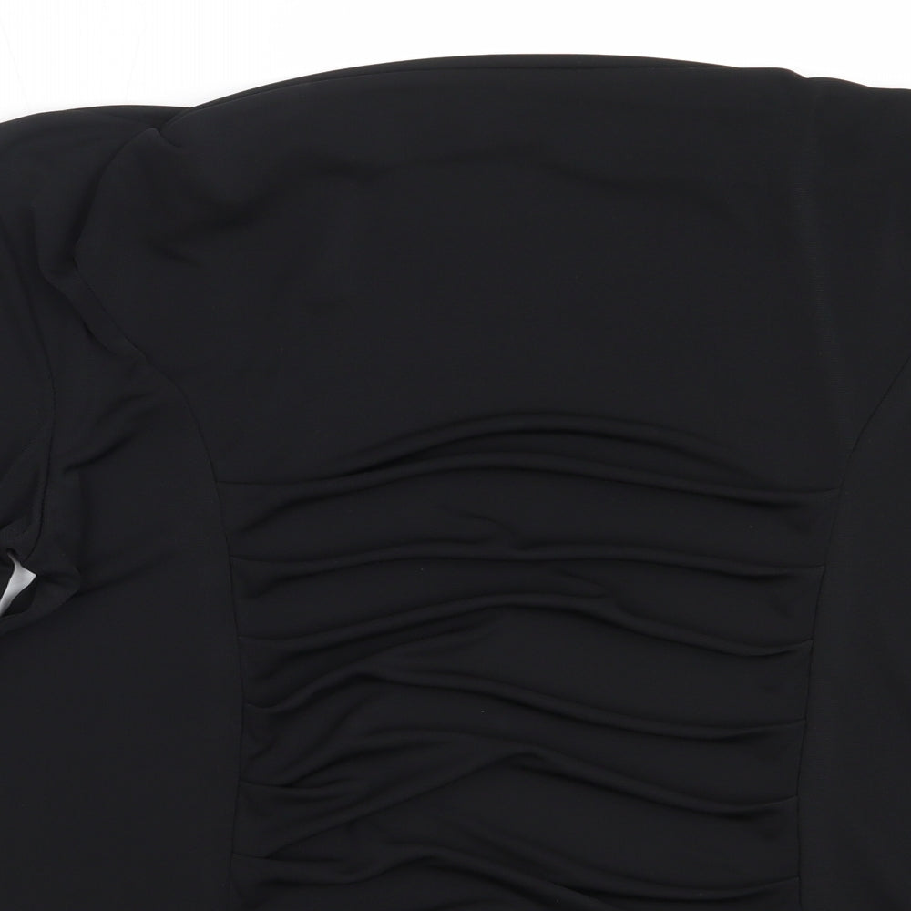 Womens UK Size 14 Saloos Black Basic Blouse
