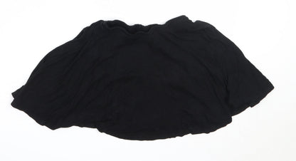Miss Evie Girls Black  Viscose Flare Skirt Size 9-10 Years  Regular