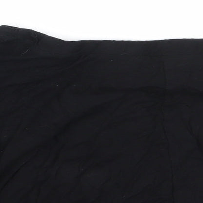 Miss Evie Girls Black  Viscose Flare Skirt Size 9-10 Years  Regular
