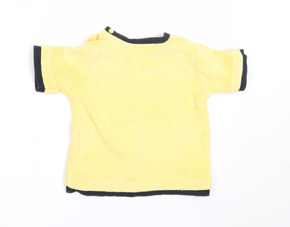 George Boys Yellow  Cotton Basic T-Shirt Size 6-9 Months V-Neck