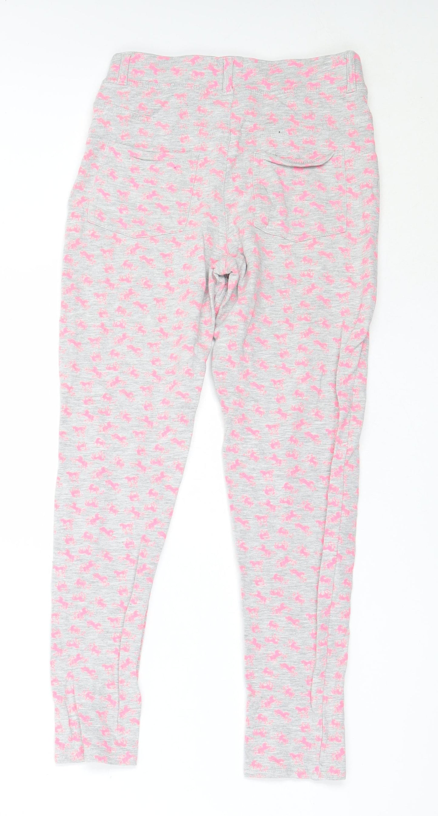 Matalan Girls Grey  Cotton Capri Trousers Size 11 Years  Regular