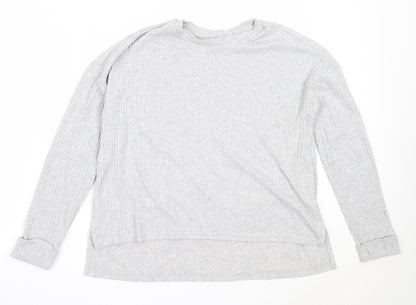 Primark Womens Grey Round Neck  Polyester Pullover Jumper Size S