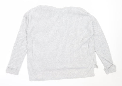 Primark Womens Grey Round Neck  Polyester Pullover Jumper Size S