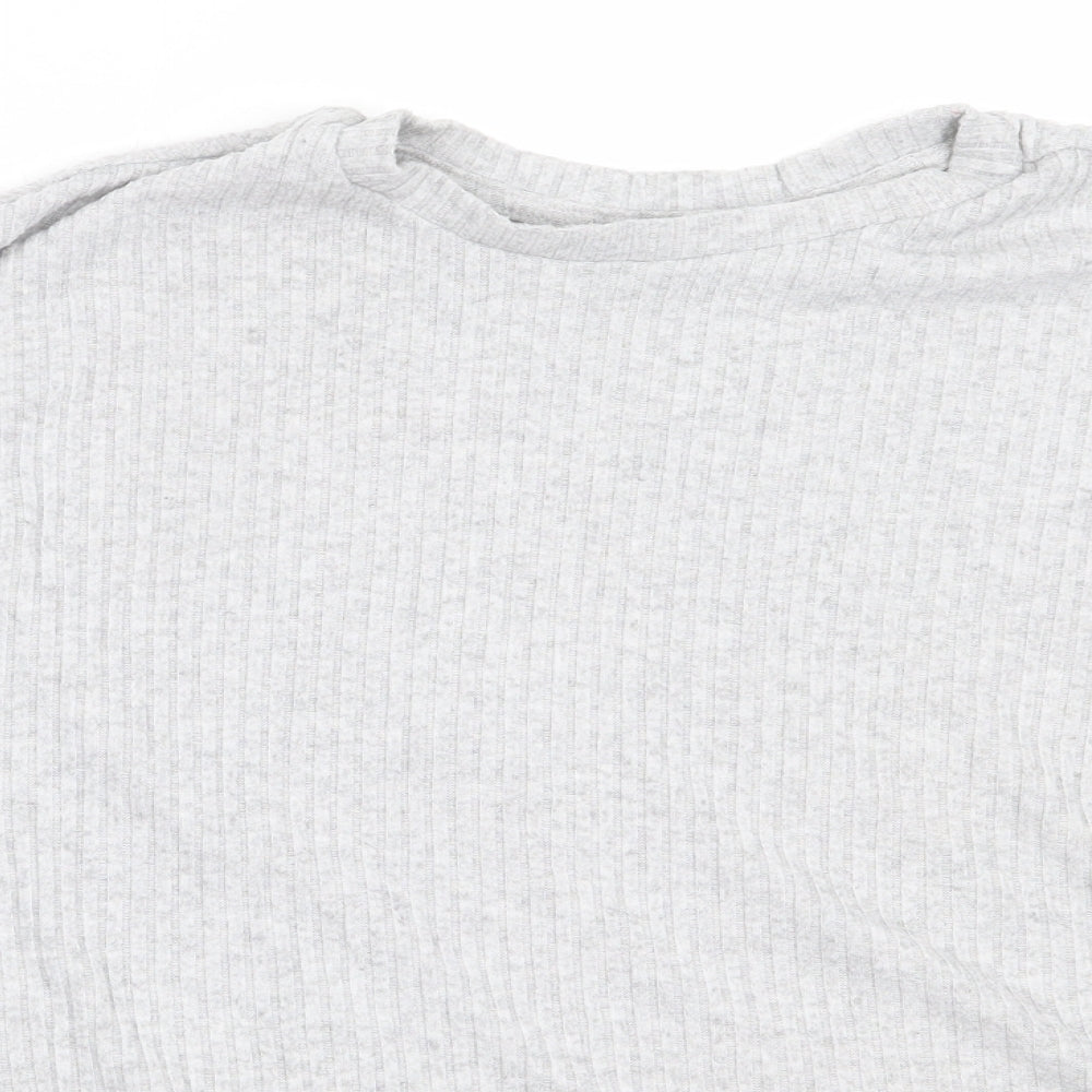 Primark Womens Grey Round Neck  Polyester Pullover Jumper Size S