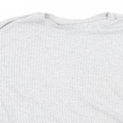 Primark Womens Grey Round Neck  Polyester Pullover Jumper Size S