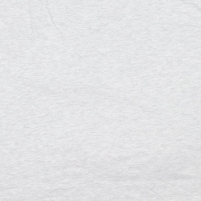 NEXT Womens Grey Solid Cotton Top Pyjama Top Size M