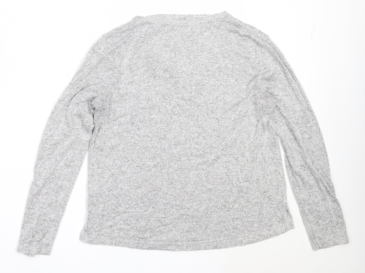 Avenue Womens Grey V-Neck  Viscose Pullover Jumper Size 12