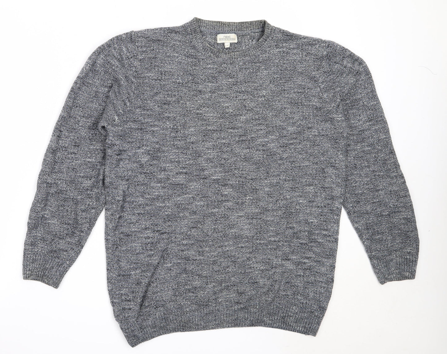 NEXT Mens Blue Round Neck  Cotton Pullover Jumper Size M