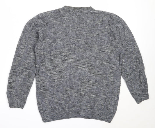 NEXT Mens Blue Round Neck  Cotton Pullover Jumper Size M