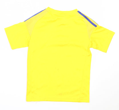 Ykpaiha Boys Yellow  Polyester Jersey T-Shirt Size XS Round Neck