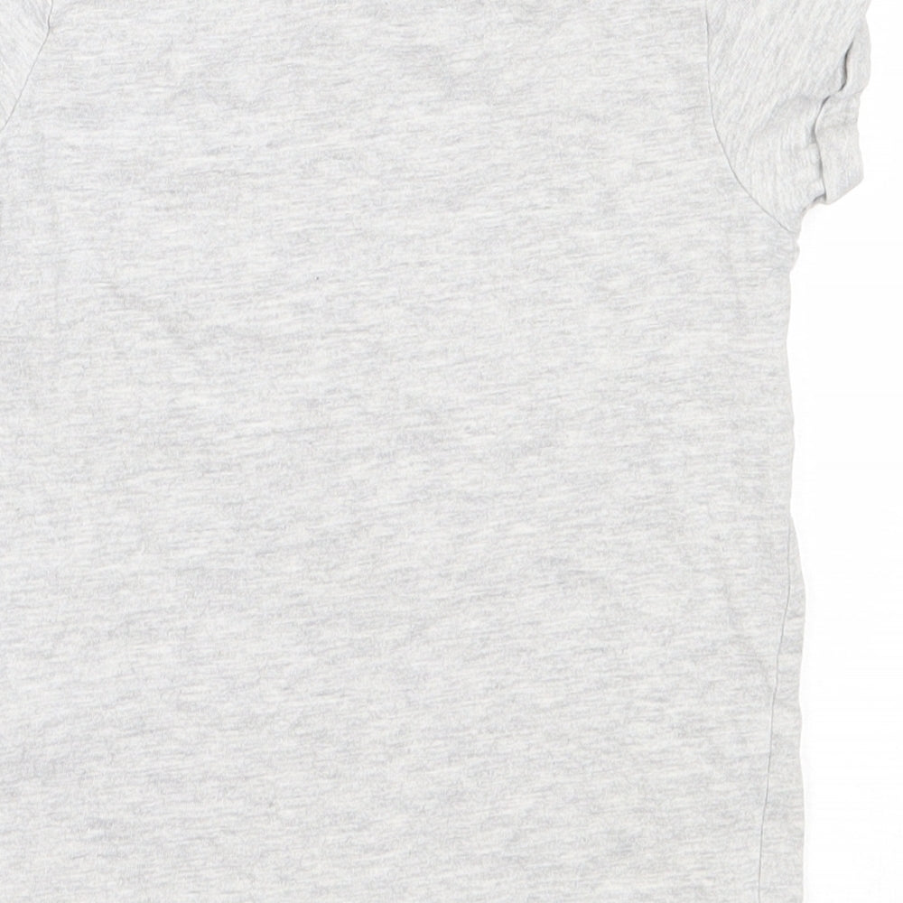 NEXT Girls Grey  Cotton Basic T-Shirt Size 4 Years Round Neck