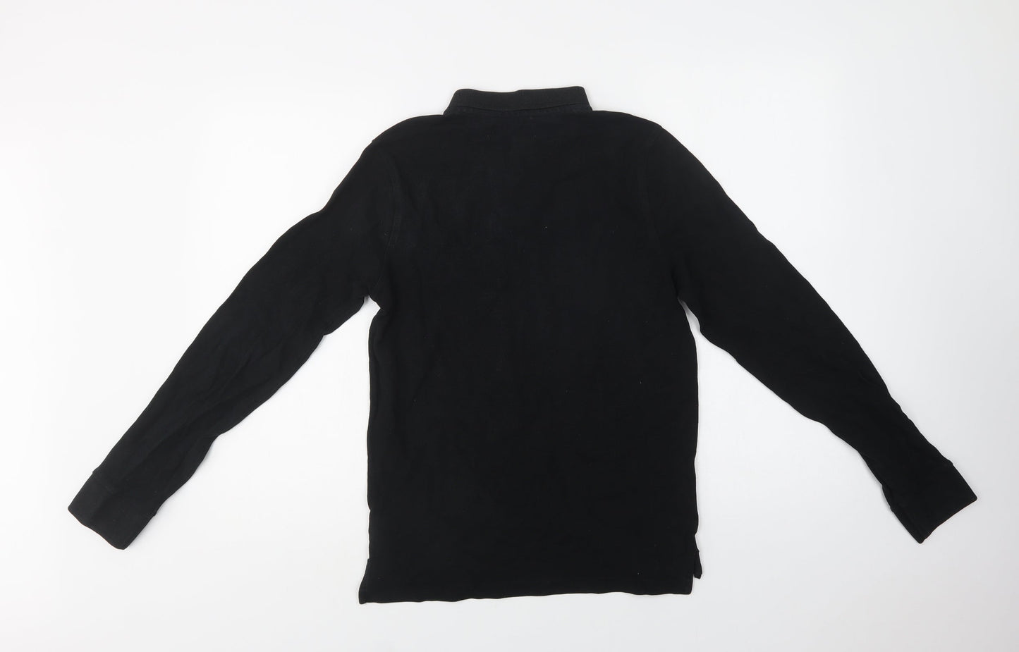 Industrialize Mens Black  Cotton  Polo Size XS Collared Button