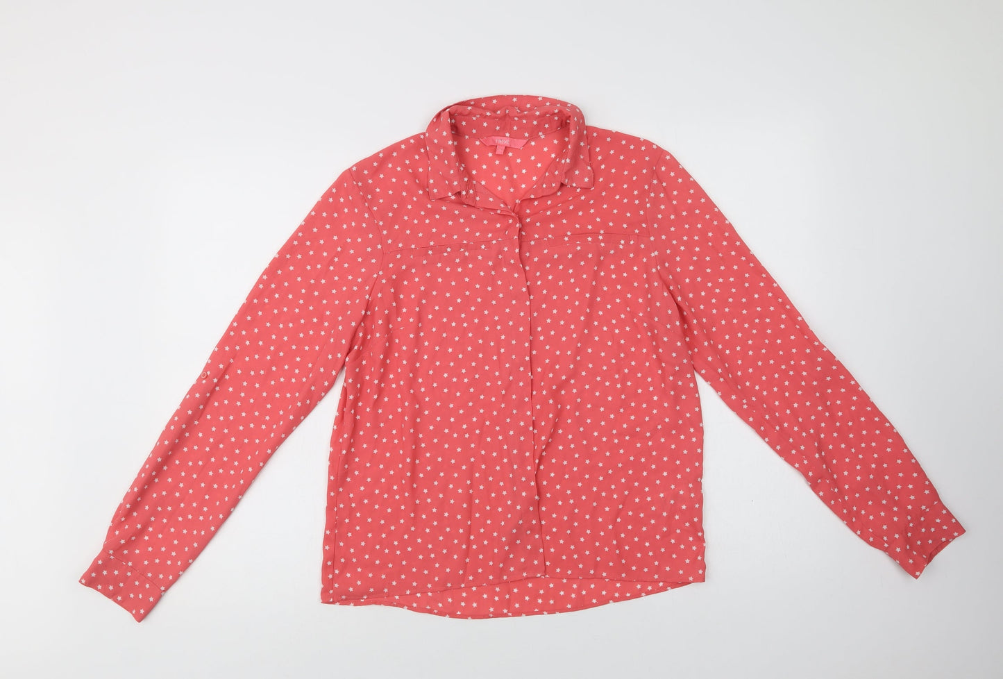 Womens UK Size 10 NEXT Pink Basic Button-Up
