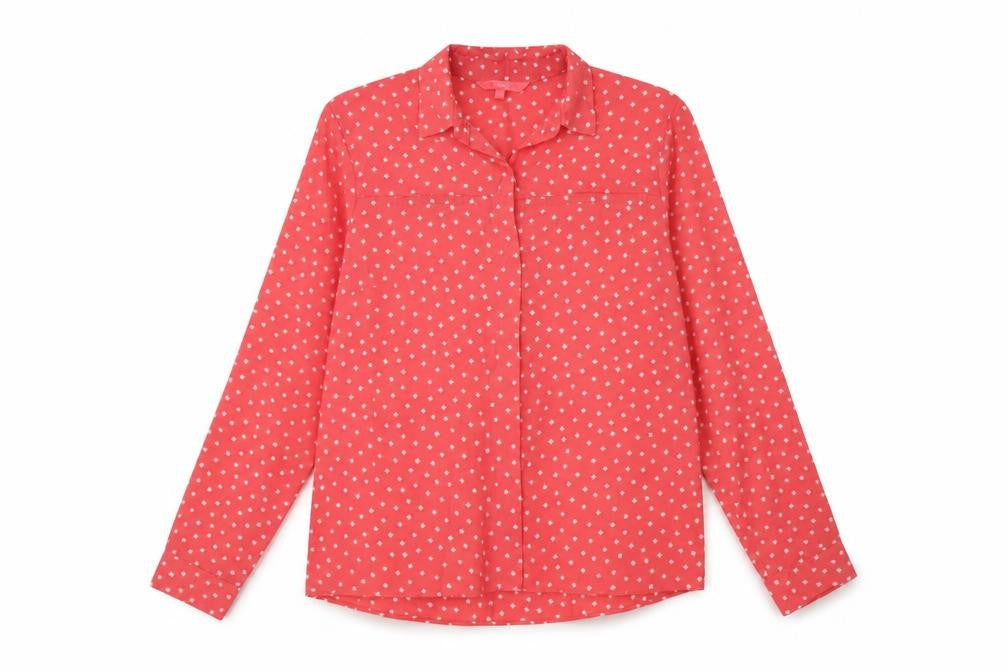 Womens UK Size 10 NEXT Pink Basic Button-Up
