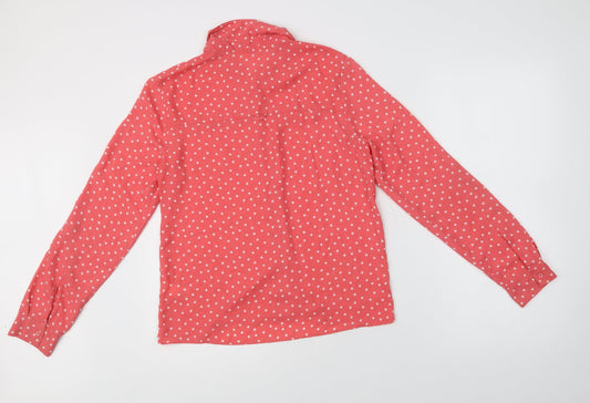 Womens UK Size 10 NEXT Pink Basic Button-Up