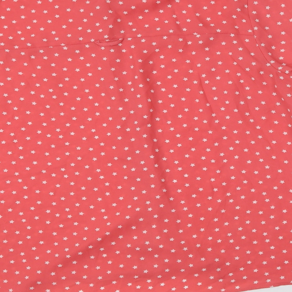 Womens UK Size 10 NEXT Pink Basic Button-Up