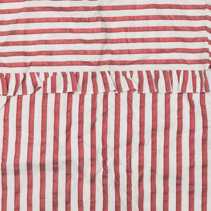 Womens UK Size M Zara Red Basic Button-Up