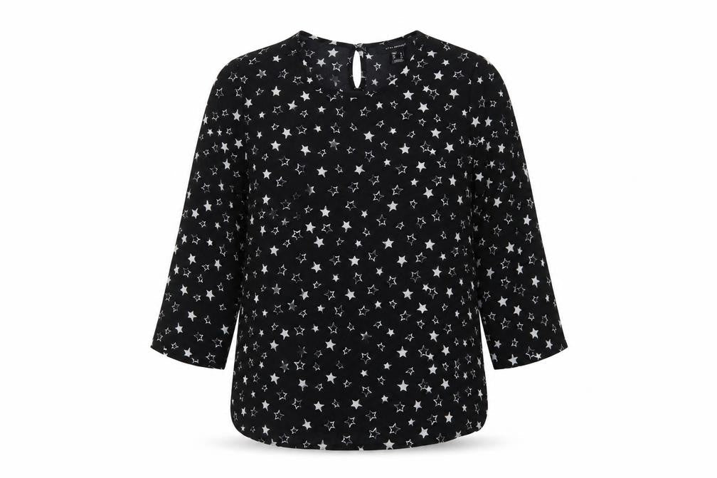 Womens UK Size 8 Primark Black Basic Blouse