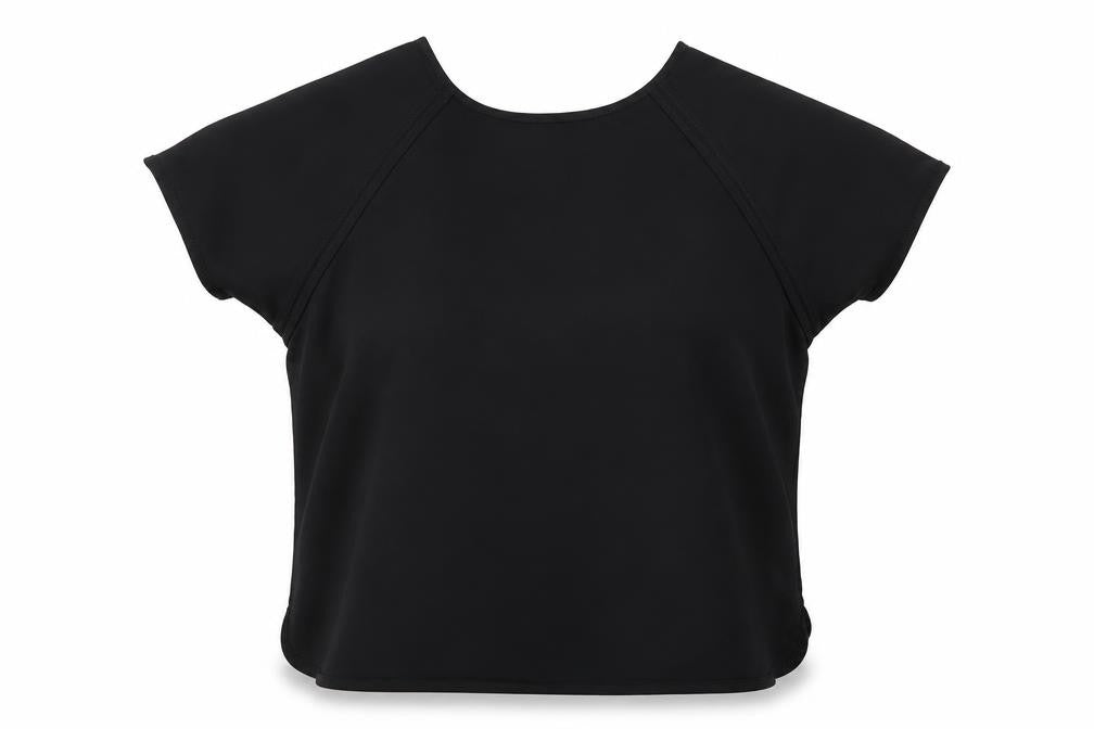Womens UK Size 10 Papaya Black Basic Blouse