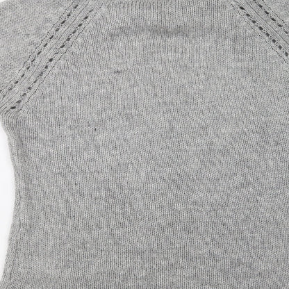 George Womens Grey Roll Neck  Acrylic Tunic Jumper Size 14