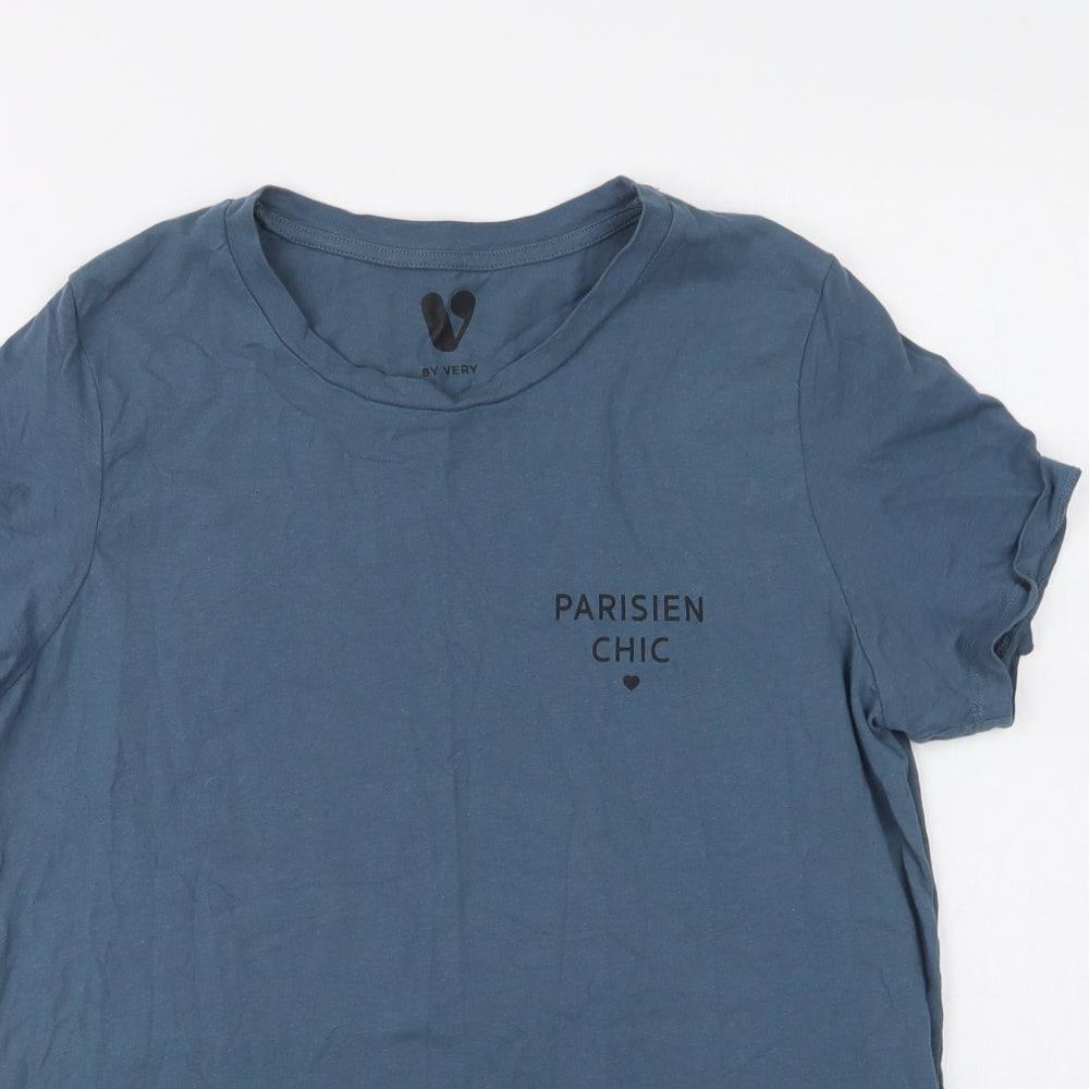 Womens UK Size 12 Very Green Basic T-Shirt