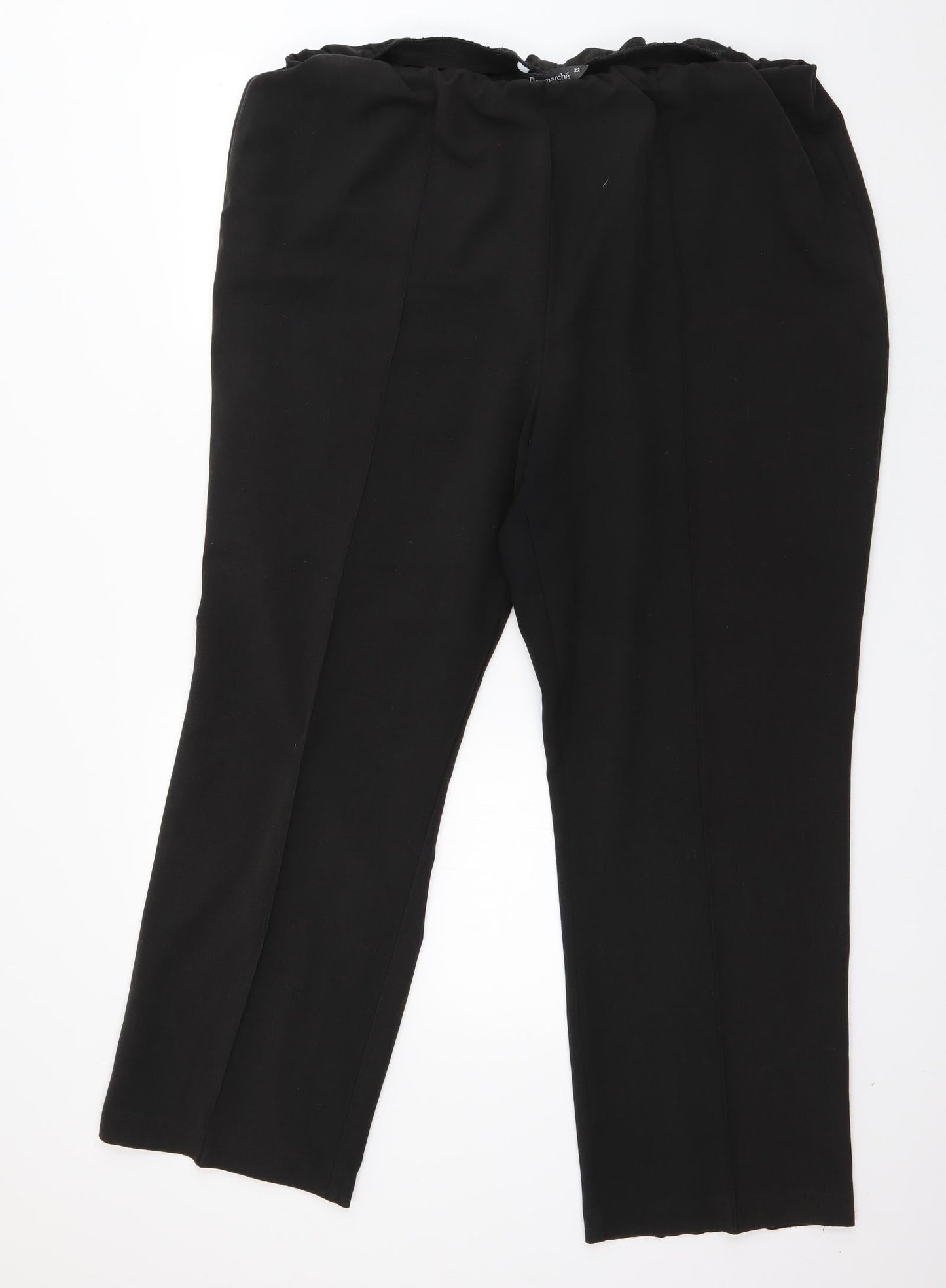 Womens UK Size 22 Bonmarché Regular Fit  Black Trousers