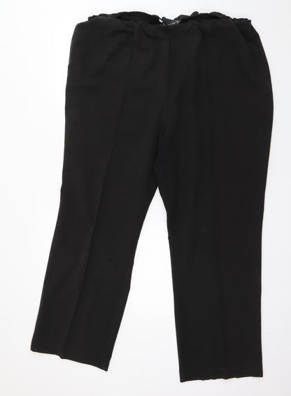 Womens UK Size 22 Bonmarché Regular Fit  Black Trousers